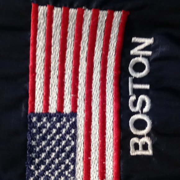 LA LOVING 2XL Blue BostonAmerican Flag Wind Breaker - Picture 8 of 13